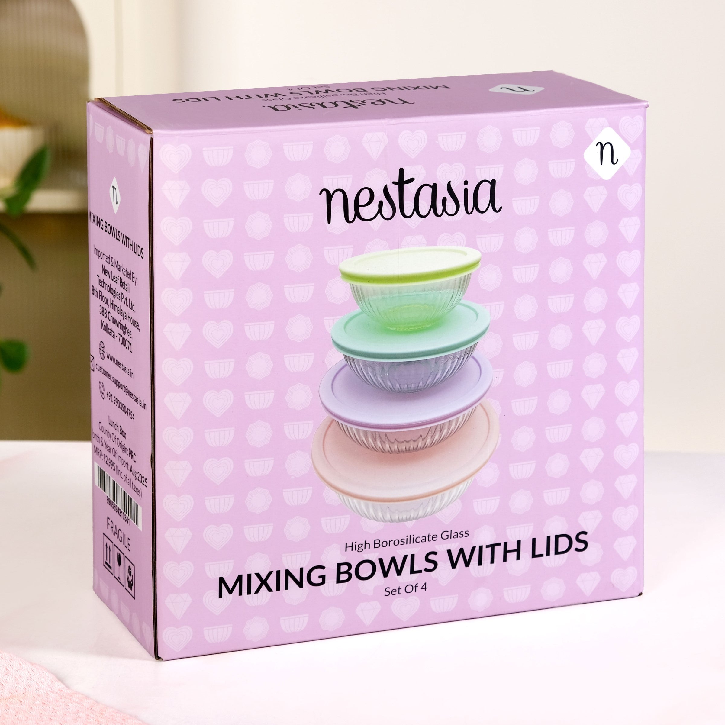 Sealpro Fluted Glass Container Set Of 4