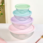 Sealpro Fluted Glass Container Set Of 4