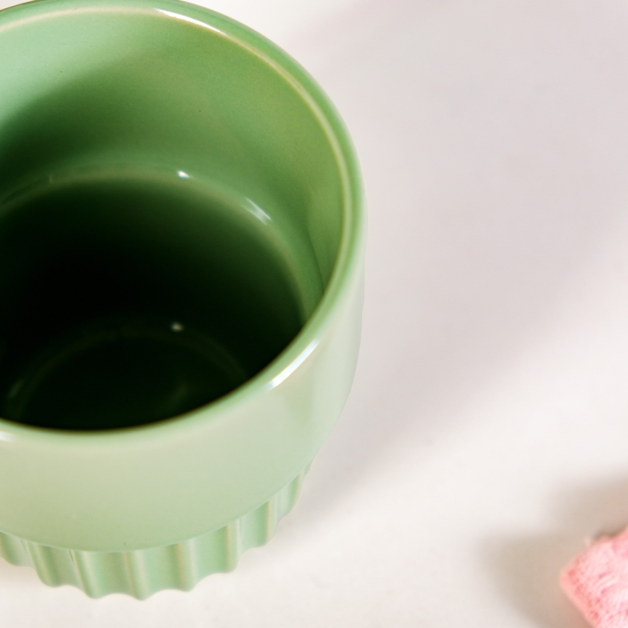 Serene Sage Stackable Ceramic Cup Set Of 4 280ml