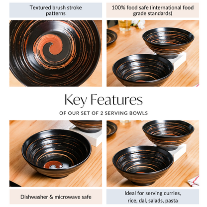 Exotic Serving Bowl Set Of 2 1200ml