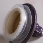 Set Of 2 Basket Weave Glass Jar With Purple Bird Lid 2000ml