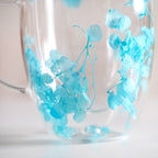 Set Of 2 Double Walled Flower Coffee Mug Blue 350ml