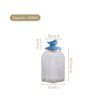 Bird Glass Jar With Blue Ceramic Lid Set Of 2 1500ml