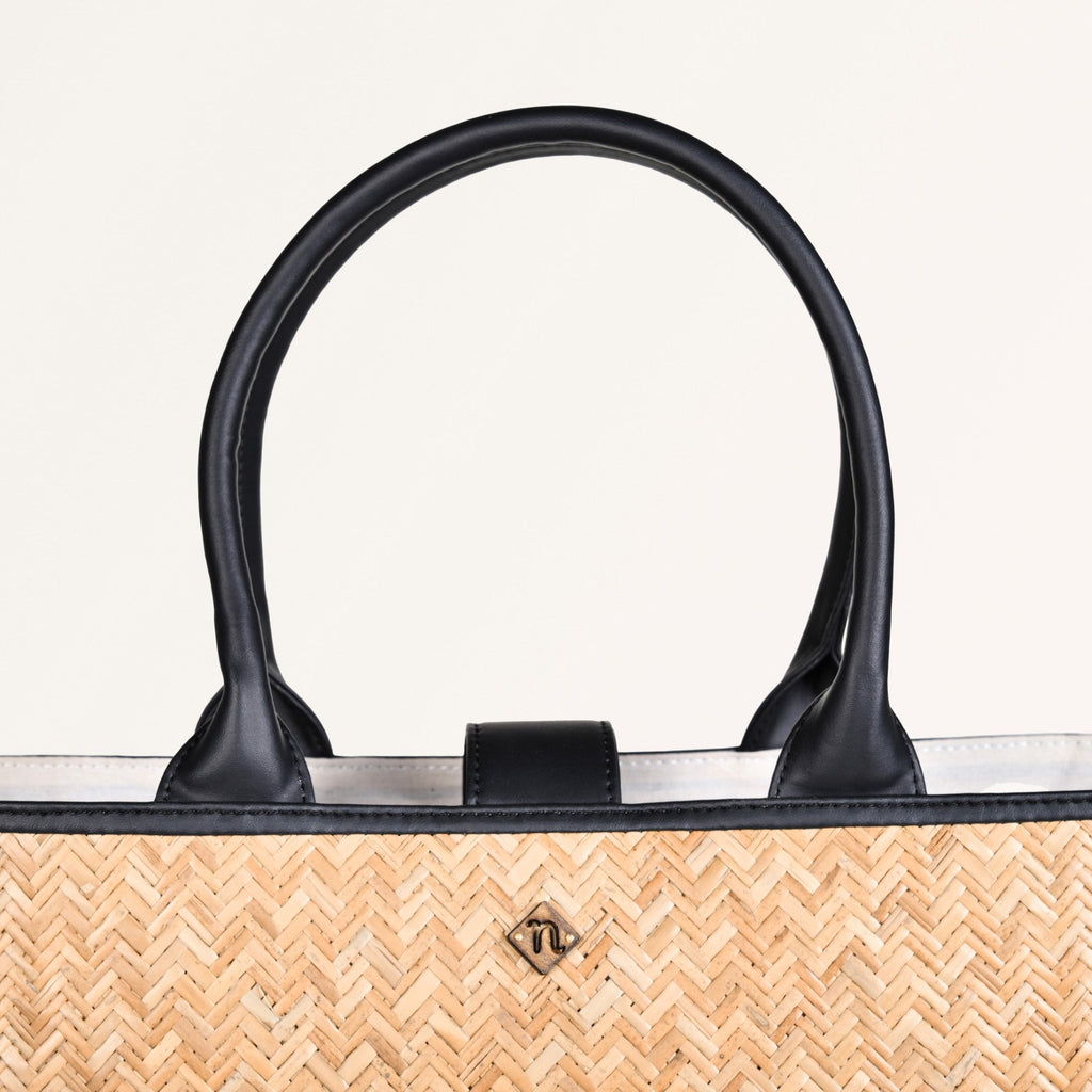 BreezeBag Handwoven Carryall Tote Black