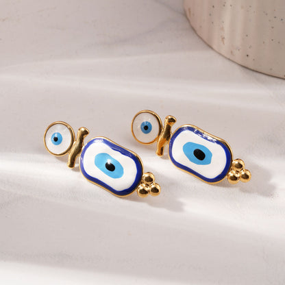 Evil Eye Dangle Earrings