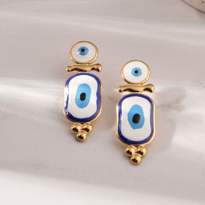 Evil Eye Dangle Earrings