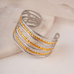 Dual Tone Stacked Bracelet