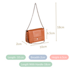 Classic Flap Tan Shoulder Bag With Chain