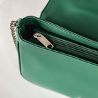 Cypress Green Cross Body Shoulder Bag With Chain