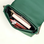 Cypress Green Cross Body Shoulder Bag With Chain