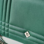 Cypress Green Cross Body Shoulder Bag With Chain