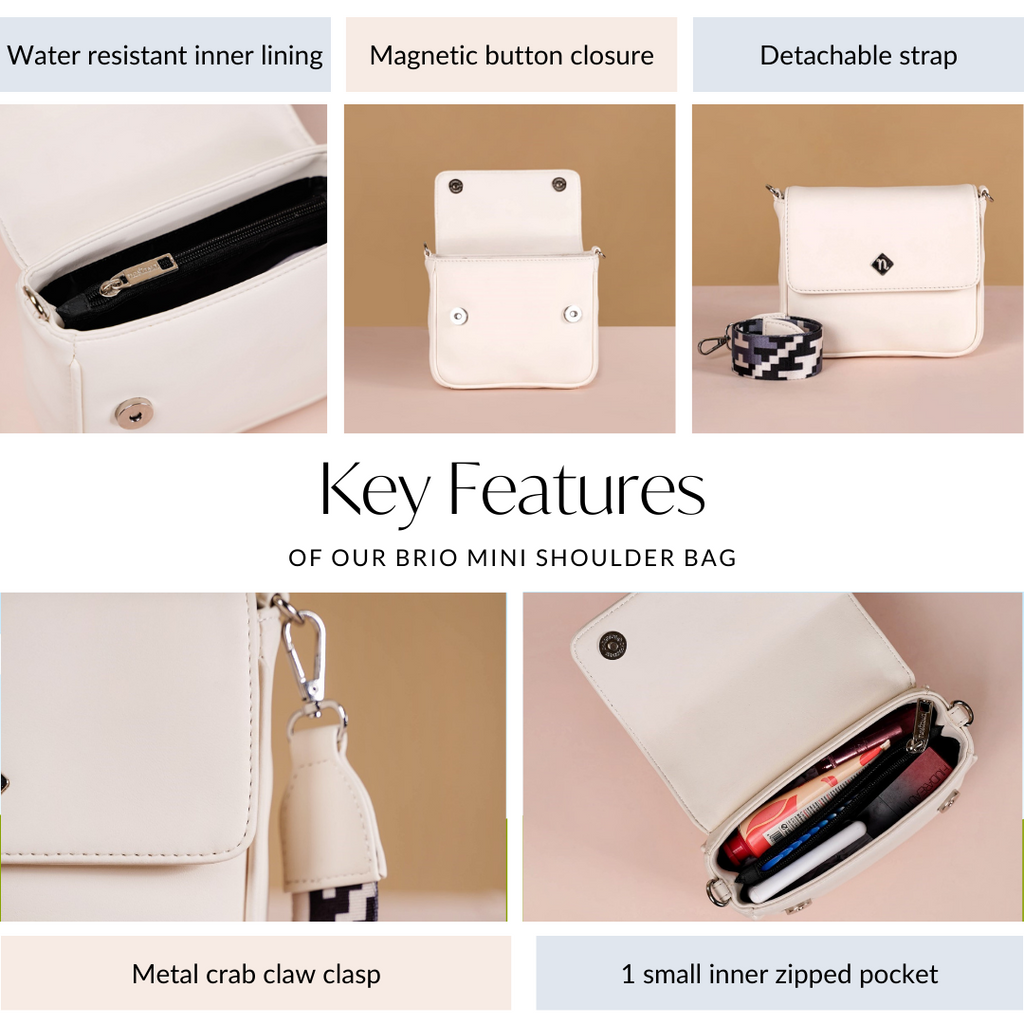 Brio Classic Confidence Shoulder Bag White