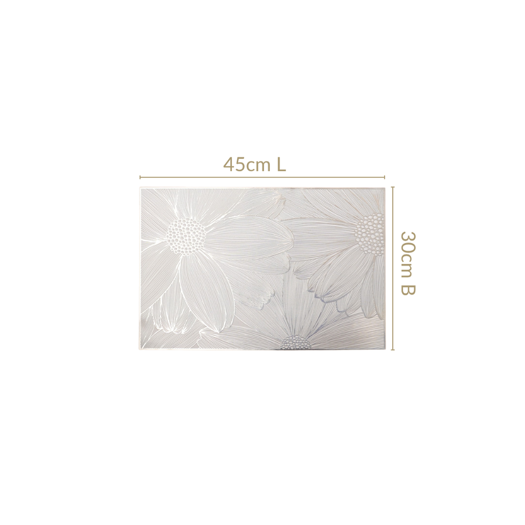 Blooming Flower Silver Table Mat Set Of 6