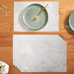 Blooming Flower Silver Table Mat Set Of 6