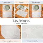 Blooming Flower Silver Table Mat Set Of 6