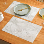 Blooming Flower Silver Table Mat Set Of 6