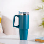 Glacio Double Wall Hot And Cold Sipper Bottle For Travel Teal Tide 850ml