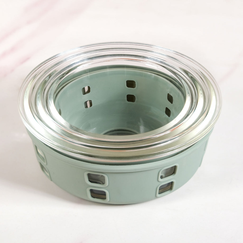 Gripso Borosilicate Glass Lunch Box With Silicone Sleeves Set Of 3 Sage Green