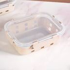 Gripso Food Storage Container With Silicone Sleeves Set Of 3 Beige