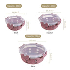Gripso Food Storage Container With Silicone Sleeves Set Of 3 Mauve