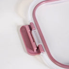Gripso Glass Lunch Box For Office With Silicone Sleeves Set Of 3 Mauve