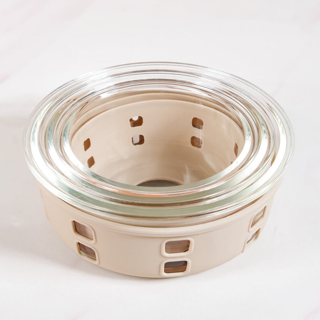 Gripso Microwave Safe Meal Prep Container With Silicone Sleeves Set Of 3 Beige