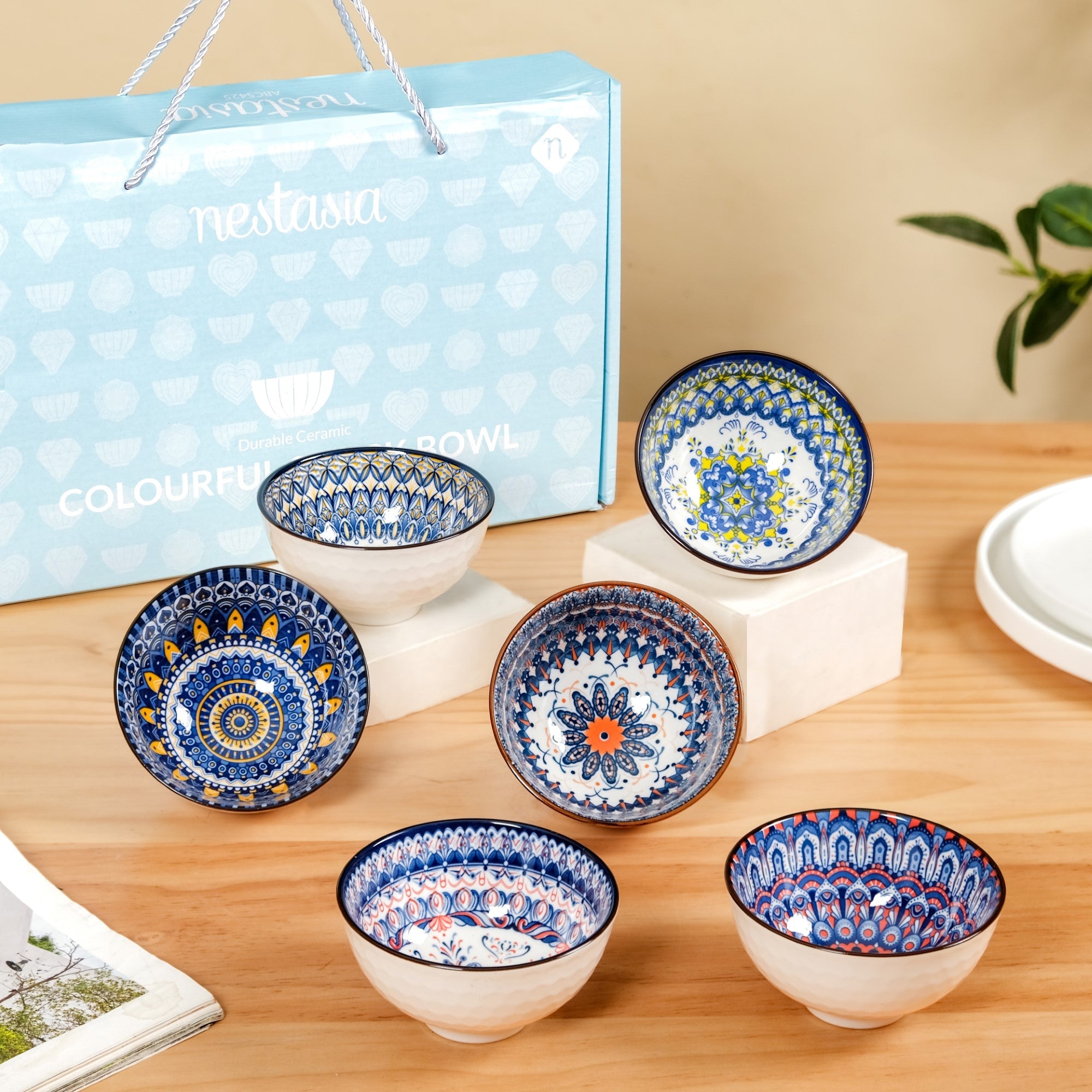 Aoki Ceramic Soup Bowl Set Of 6 300ml