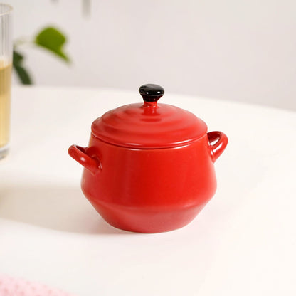 Amara Ceramic Ramen Soup Bowl Set Of 2 Red 450ml