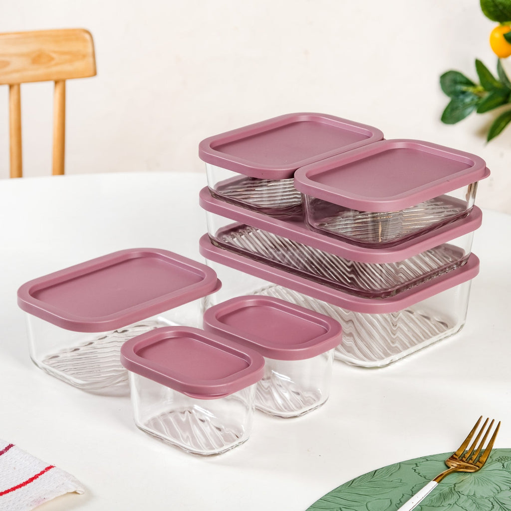 Groovo Stackable Food Storage Containers Set Of 7