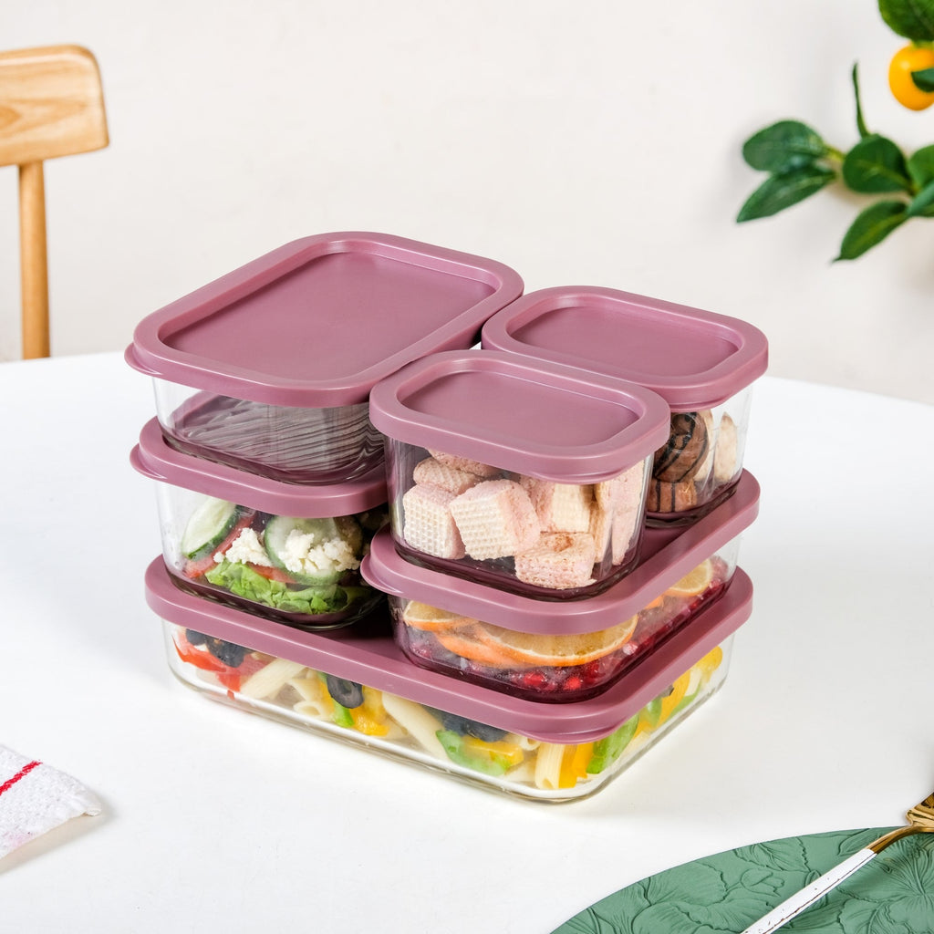 Groovo Stackable Food Storage Containers Set Of 6