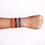 Braided Solid Colour Bracelet Set Of 3