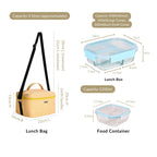 All Fresh Glass Tiffin And Insulated Bag Set Of 4