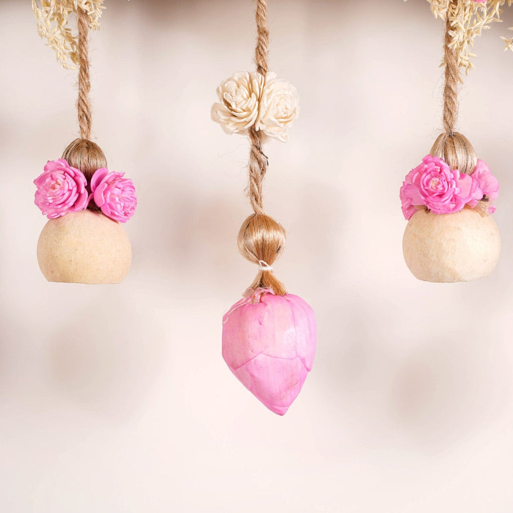 Ecofriendly Bandarwal With Sola Flower Pink