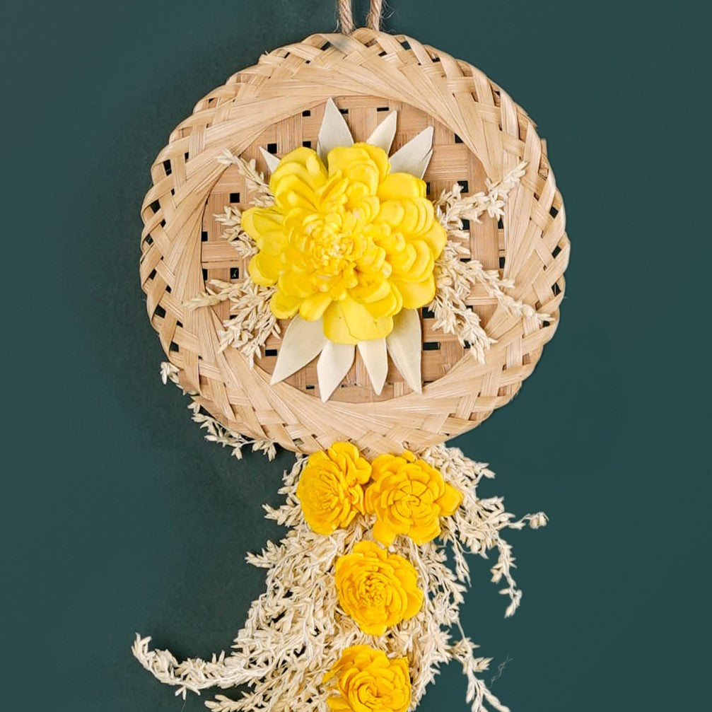 Real Dried Flowers Wall Decor Set Of 4