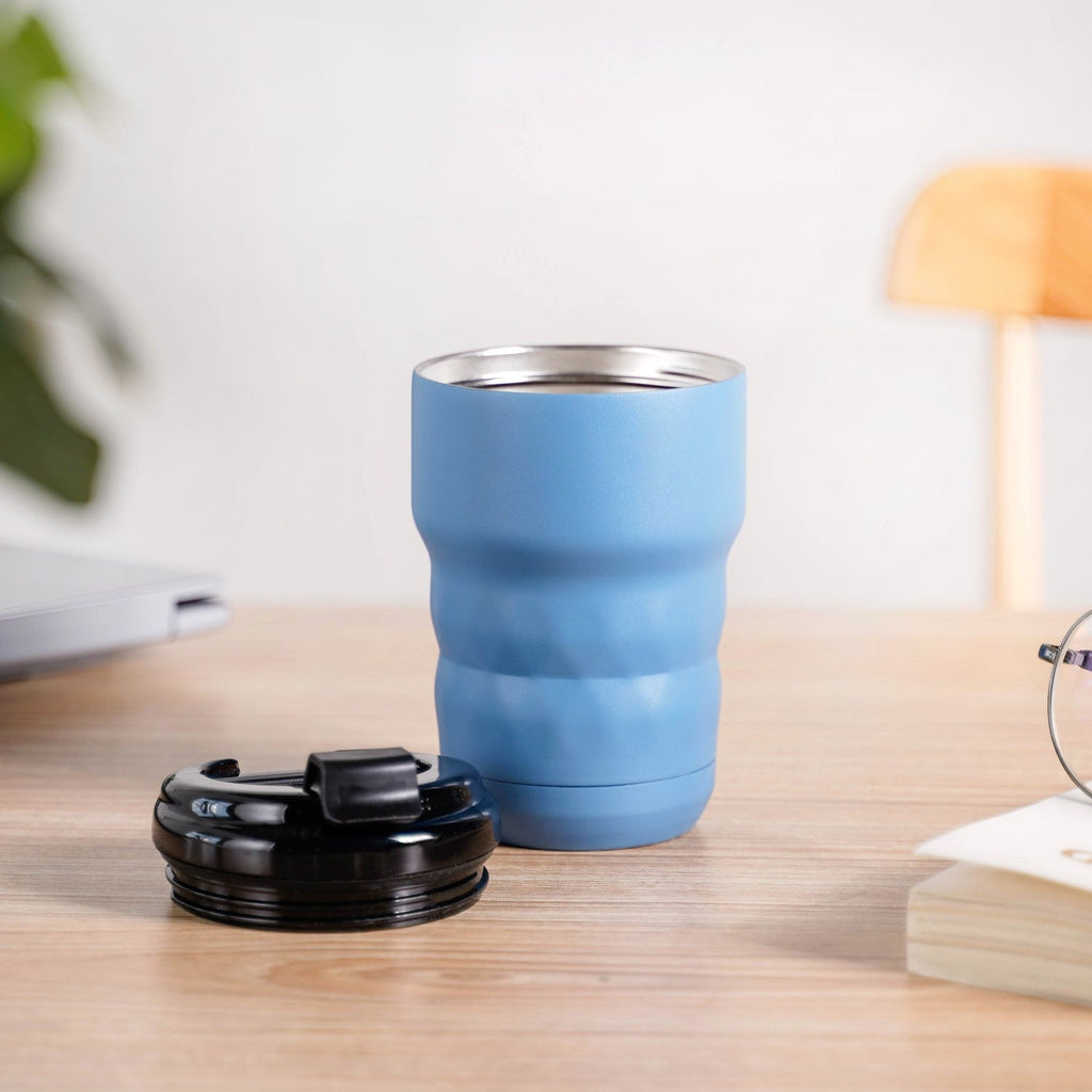 Brewster Easy Sip Copper Insulated Travel Mug Azure Blue 350ml