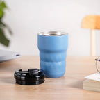 Brewster Easy Sip Copper Insulated Travel Mug Azure Blue 350ml