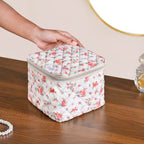 Floral Trinket Storage Bag With Pouch Set Of 6 Orange