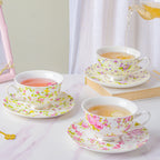 Pink Rose Ceramic Cup And Saucer Set 150 ml