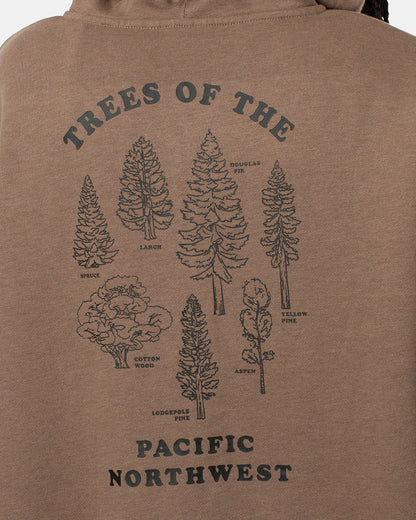 Tree Species Oversized Zip Hoodie