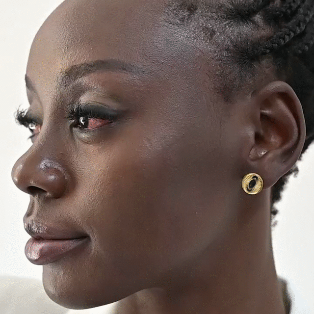 Turquoise Titanium Stud Earrings