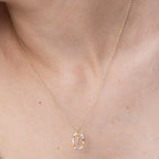 Colourful Stones Initial Necklace- 18k Gold Vermeil