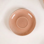 Costola Ceramic Tea Cup And Saucer Set Of 4 Pink 125ml