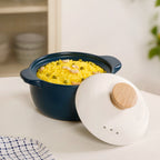 Cera Ceramic Cooking Pot With Lid Teal 2400ml