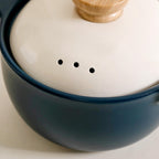 Cera Ceramic Cooking Pot With Lid Teal 2400ml