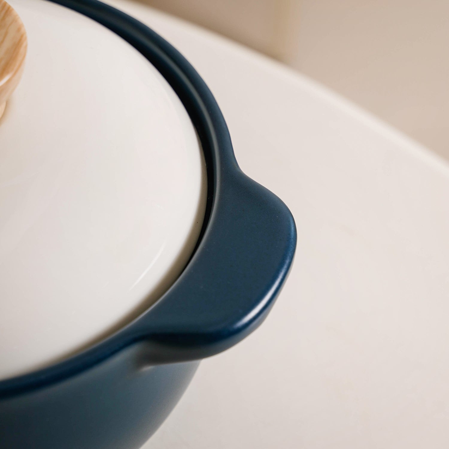 Cera Ceramic Cooking Pot With Lid Teal 2400ml