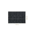 Basket Weave Black Dinner Table Mats Set Of 6