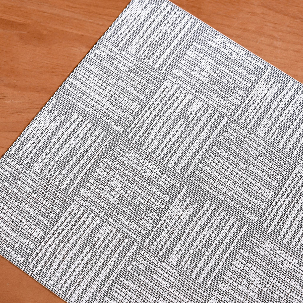 Basket Weave Grey Dinner Table Mats Set Of 6