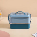 Double Decker Bento Lunch Box Blue 1400ml