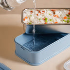 Double Decker Bento Lunch Box Blue 1400ml