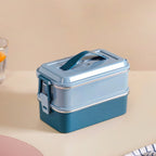 Double Decker Bento Lunch Box Blue 1400ml